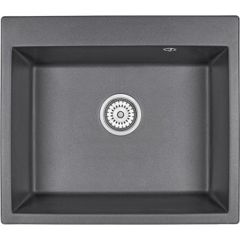 Кухонная мойка GRANULA GR-6001 графит (черно-серый)