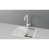 Смеситель для кухни GRANULA GR-8173 арктик (белый) с выдвижным изливом 8173 APKTIK (BELYII)